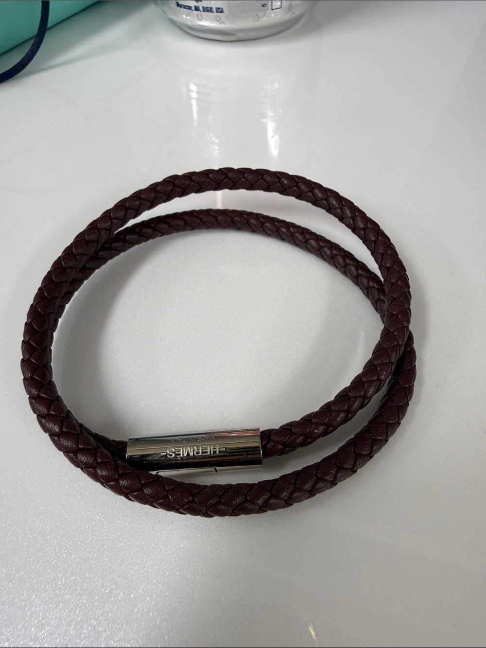 Hermes mens Goliath double tour bracelet